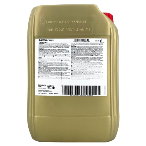 Motor&ouml;l Motoren&ouml;l Castrol Vecton Plus 15W-40 CK-4/E11 20 Liter Kanister 1620B2