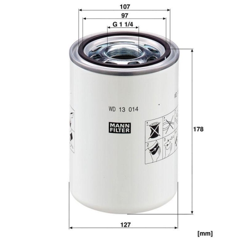 MANN-FILTER Filter, Arbeitshydraulik WD 13 014