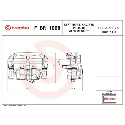 BREMBO Bremssattel PRIME LINE