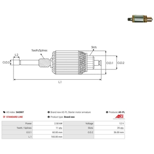 AS-PL Anker, Starter AS SA2007