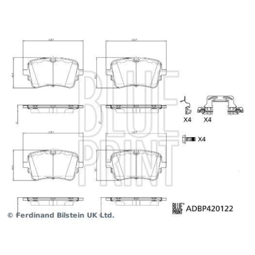 BLUE PRINT Bremsbelagsatz, Scheibenbremse