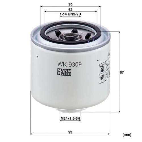 MANN-FILTER Kraftstofffilter WK 9309 x