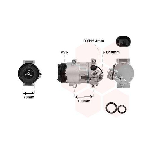 VAN WEZEL Kompressor, Klimaanlage *** IR PLUS *** 3000K576