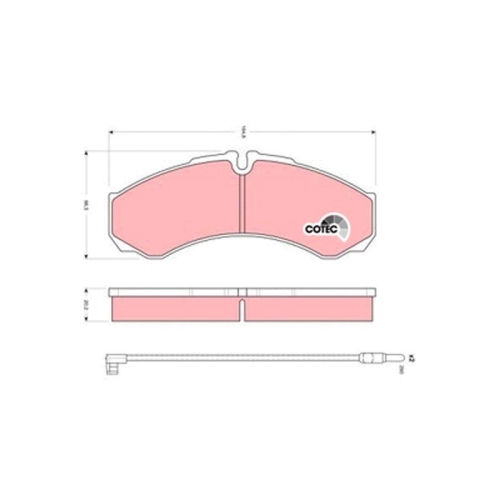 TRW Bremsbelagsatz, Scheibenbremse COTEC GDB1609