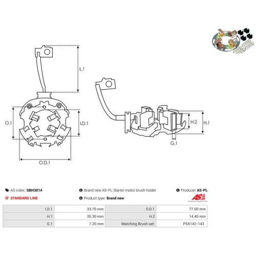 AS-PL Halter, Kohleb&uuml;rsten AS SBH3014