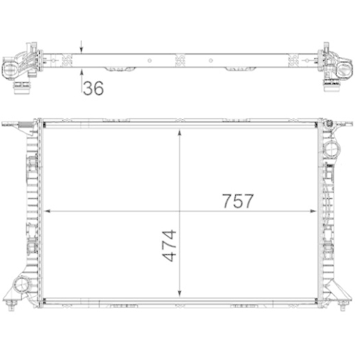 MAHLE Kühler, Motorkühlung BEHR *** PREMIUM LINE *** CR 1132 000P