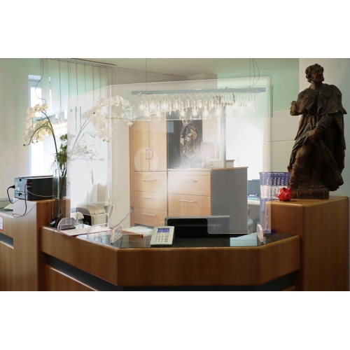 Hygieneschutzwand Acrylglas Transparent, Format 600 x 1.000 mm EICHNER