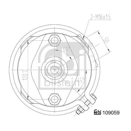 FEBI BILSTEIN Membranbremszylinder 109059