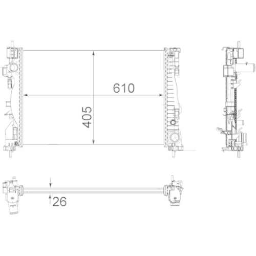 MAHLE K&uuml;hler, Motork&uuml;hlung BEHR *** PREMIUM LINE *** CR 1180 000P