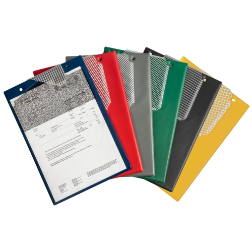 Auftragstasche Secure DIN A 4, mit Schl&uuml;sselfach und Pixelung, Blau EICHNER