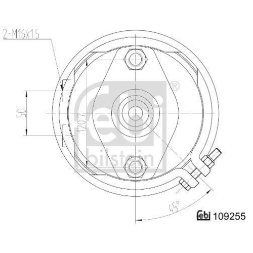 FEBI BILSTEIN Membranbremszylinder 109255