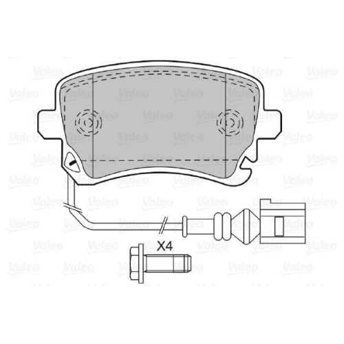 VALEO Bremsbelagsatz, Scheibenbremse 598671