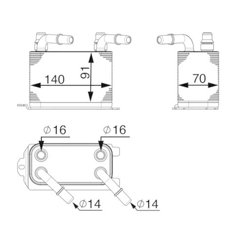 MAHLE &Ouml;lk&uuml;hler, Motor&ouml;l BEHR *** PREMIUM LINE *** CLC 65 000P