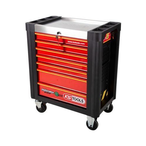PERFORMANCEplus e10 SCHWARZ/ROT Werkstattwagen mit 7 Schubladen KS TOOLS 8730007