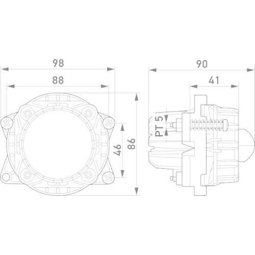 HELLA Fernscheinwerfer 1KL 998 670-051