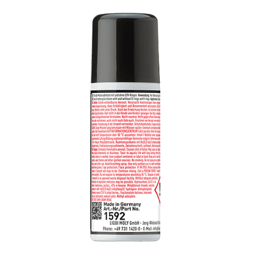 LIQUI MOLY Motorbike Kettenspray wei&szlig; white Grease 1592 Flasche Motorrad 50 ml