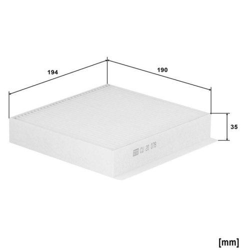 MANN-FILTER Filter, Innenraumluft CU 20 078