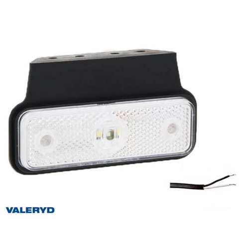 LED Positionsleuchte Valeryd 118x60x30 wei&szlig; 12-30V mit 450mm Kabel Anh&auml;nger