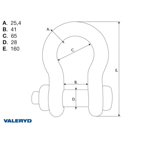 Ankersch&auml;kel G-2130, WLL 8,5 Tonnen Anh&auml;nger Valeryd 6510367