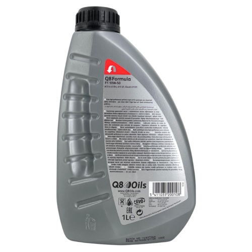 Motor&ouml;l Motoren&ouml;l Q8 Formula F1 10W-50 1 Liter 101107601751