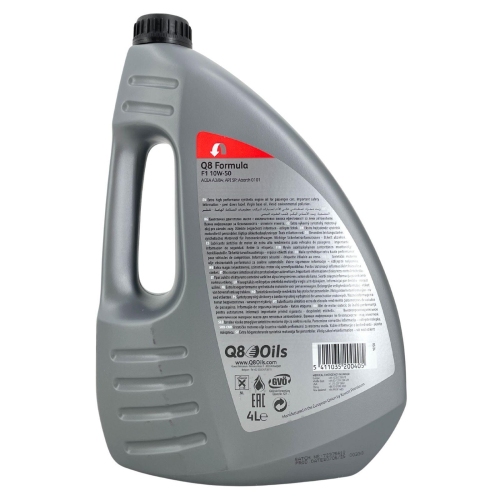 Motor&ouml;l Motoren&ouml;l Q8 Formula F1 10W-50 4 Liter 101107601654