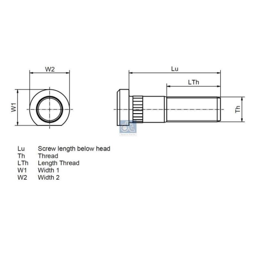 DT Spare Parts Radbolzen 3.61117