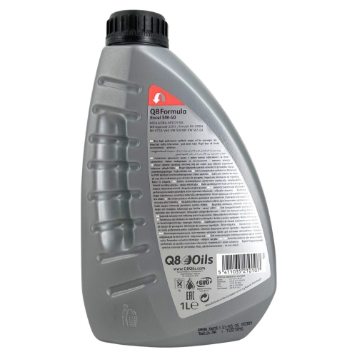 Motor&ouml;l Motoren&ouml;l Q8 Formula Excel 5W-40 1 Liter 101107201751