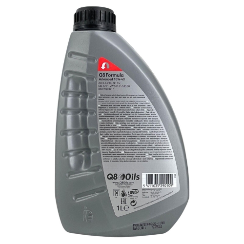 Motor&ouml;l Motoren&ouml;l Q8 Formula Advanced 10W-40 1 Liter 101118001751
