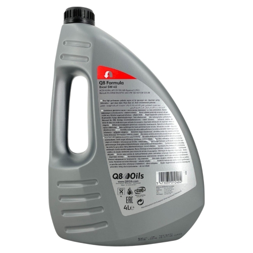Motor&ouml;l Motoren&ouml;l Q8 Formula Excel 5W-40 4 Liter 101107201654
