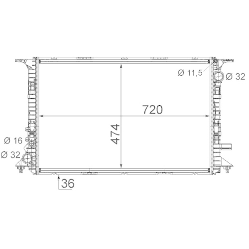MAHLE Kühler, Motorkühlung BEHR *** PREMIUM LINE *** CR 1201 000P