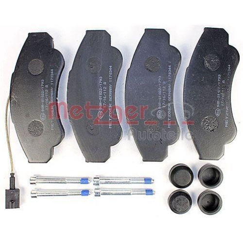 METZGER AUTOTEILE Bremsbelagsatz, Scheibenbremse 1170344