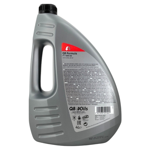 Motor&ouml;l Motoren&ouml;l Q8 Formula F1 10W-60 4 Liter 101109501654