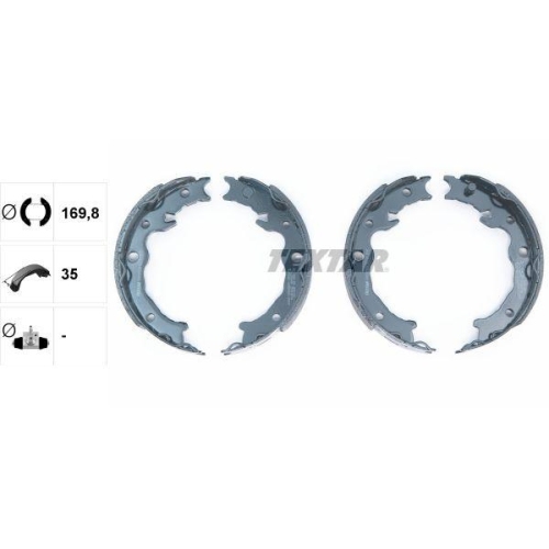 TEXTAR Bremsbackensatz, Feststellbremse 91080500