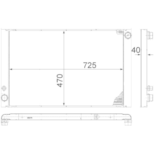 MAHLE Kühler, Motorkühlung BEHR *** PREMIUM LINE *** CR 1204 000P