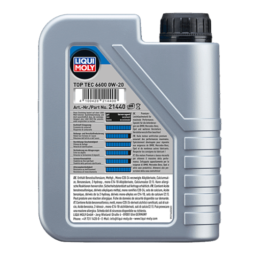 Liqui Moly Top Tec 6600 Motor&ouml;l 0W-20 1-Liter - 21440