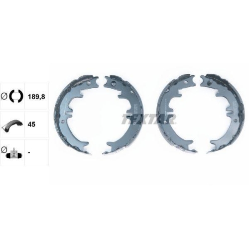 TEXTAR Bremsbackensatz, Feststellbremse 91080600