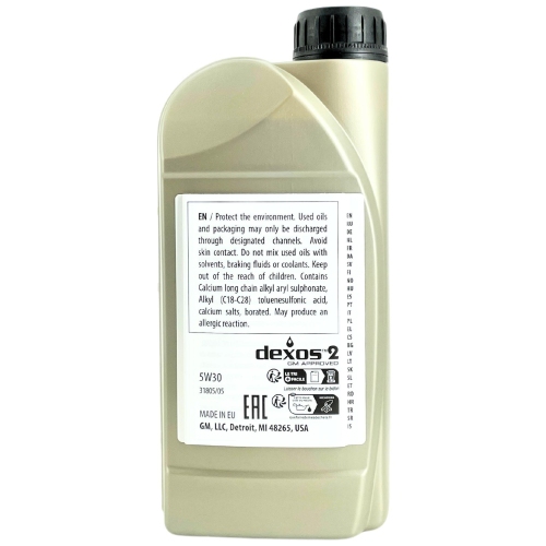 Original GM Opel Motor&ouml;l 5W-30 Dexos 2 Longlife 5W30 Motoren&ouml;l 93165690 1 Liter