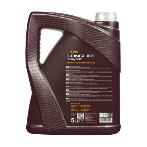 Motor&ouml;l Motoren&ouml;l MANNOL 5W-30 Longlife - 5 Liter Kanister MN7715-5