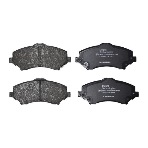 DELPHI Bremsbelagsatz, Scheibenbremse LP2143