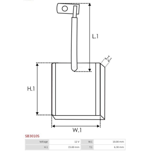 AS-PL Kohleb&uuml;rste, Starter Brandneu AS-PL