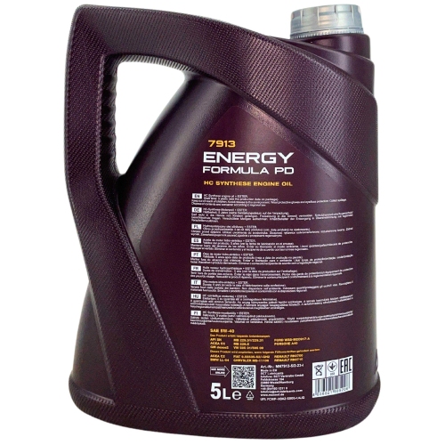 Motor&ouml;l Mannol Energy Formula PD 5W-40 synthetisches 5 Liter Kanister MN7913-5