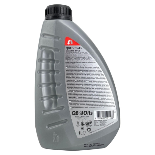 Motor&ouml;l Motoren&ouml;l Q8 Formula Special FE 0W-20 1 Liter 101112201751