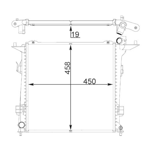 MAHLE K&uuml;hler, Motork&uuml;hlung BEHR *** PREMIUM LINE *** CR 1401 000P