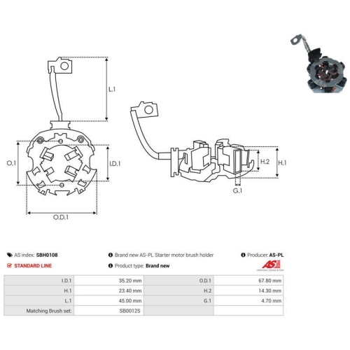 AS-PL Halter, Kohleb&uuml;rsten AS SBH0108
