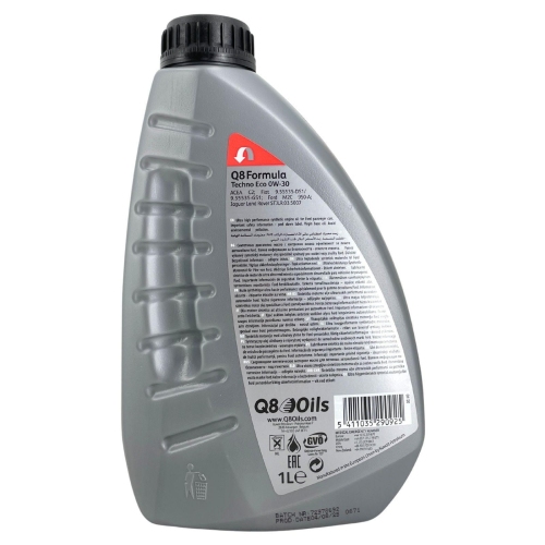 Motor&ouml;l Motoren&ouml;l Q8 Formula Techno Eco 0W-30 1 Liter 101108901751
