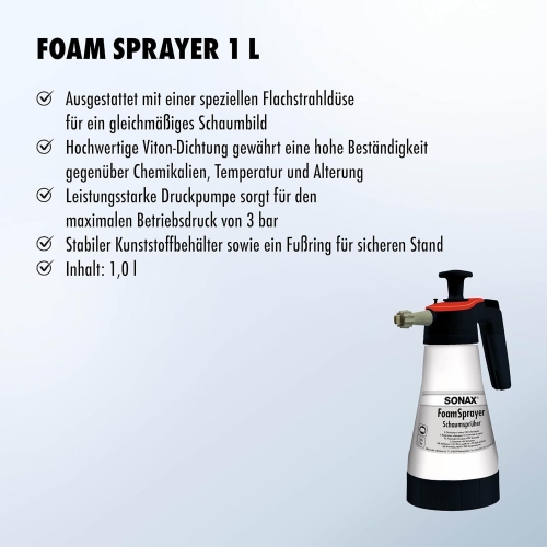 Sonax FoamSprayer 1 Liter Schaumsprüher 04965410