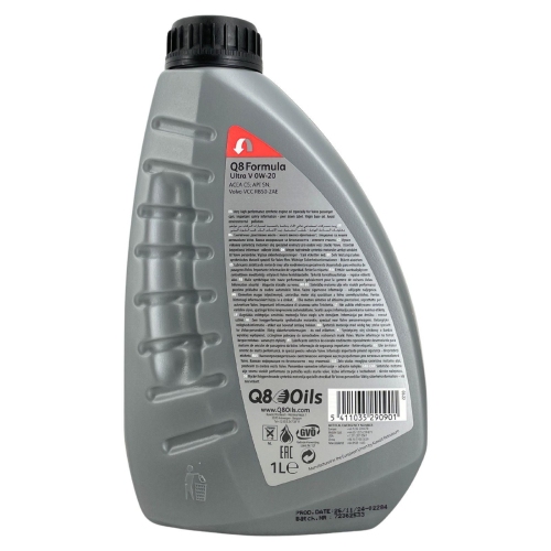Motor&ouml;l Motoren&ouml;l Q8 Formula Ultra V 0W-20 1 Liter 101111301751