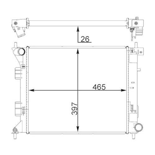 MAHLE K&uuml;hler, Motork&uuml;hlung BEHR *** PREMIUM LINE *** CR 1407 000P