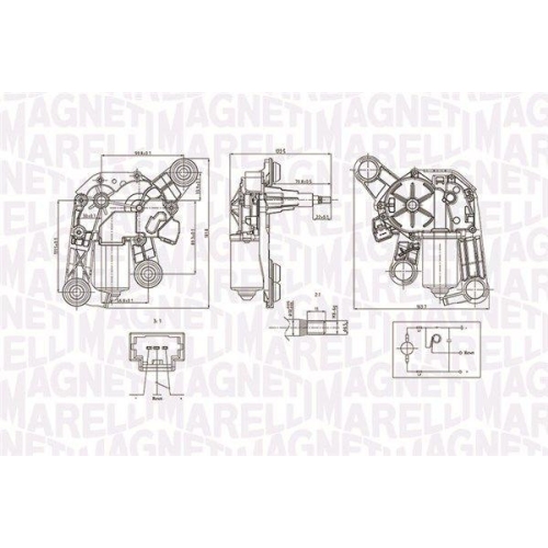 MAGNETI MARELLI Wischermotor 064071400010