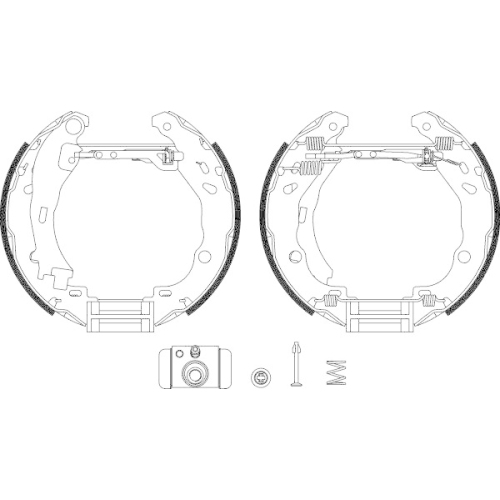 HELLA Bremsbackensatz Shoe Kit Pro 8DB 355 004-911